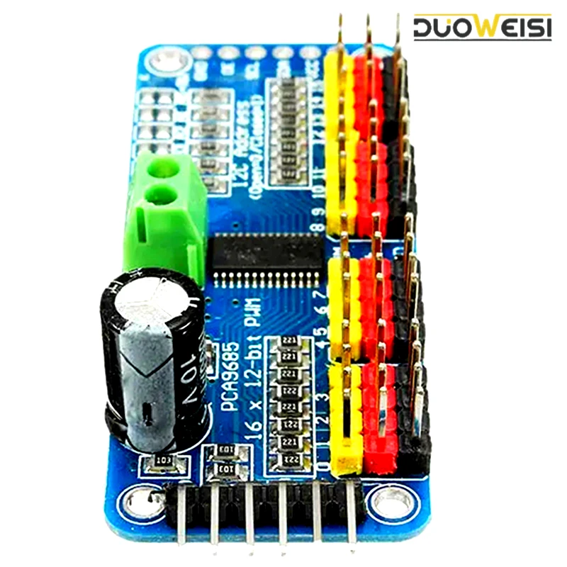16-канальный 12-битный PWM-драйвер серводвигателя PCA9685 I2C Модуль-робот для
