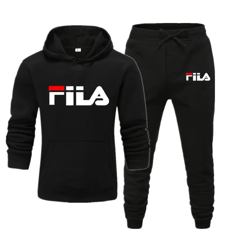 

2021 new autumn and winter men's and women's warm 2-piece hoodie + pants Harajuku sports suit casual sportswear suit