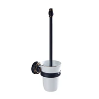 toilet brush holder aluminum ceramic cup lavatory brush holder blackwhite baking bathroom wall mounted cleaning tools set