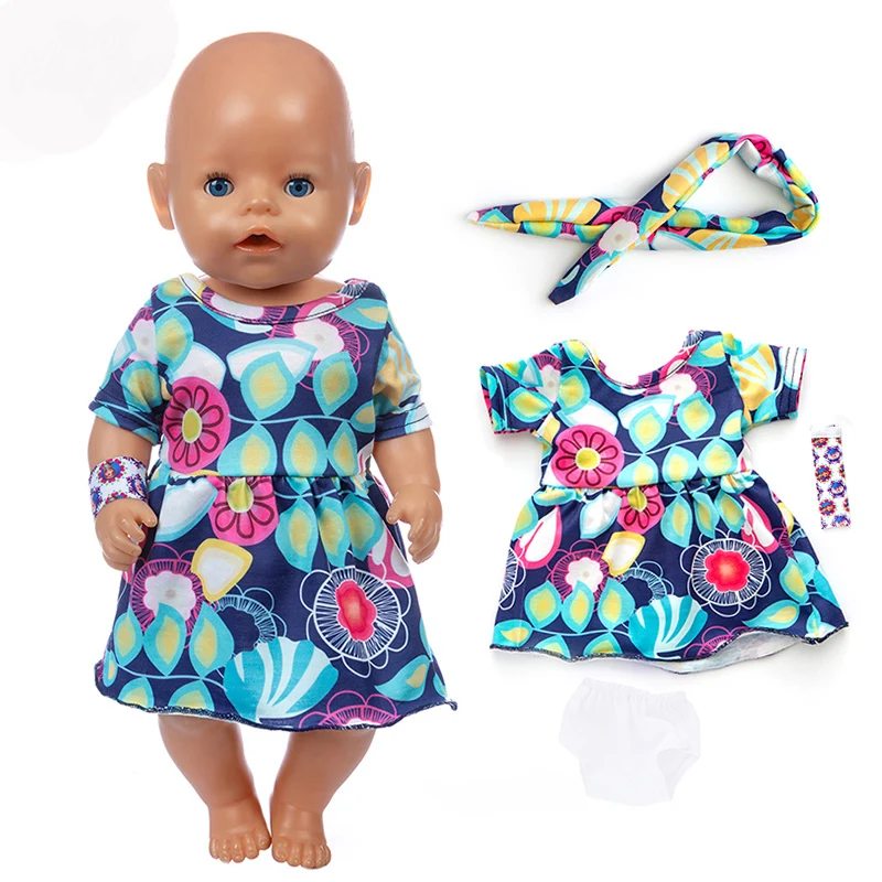 Кукла для новорожденных 17 дюймов 43 см аксессуары одежды платье + нижнее белье