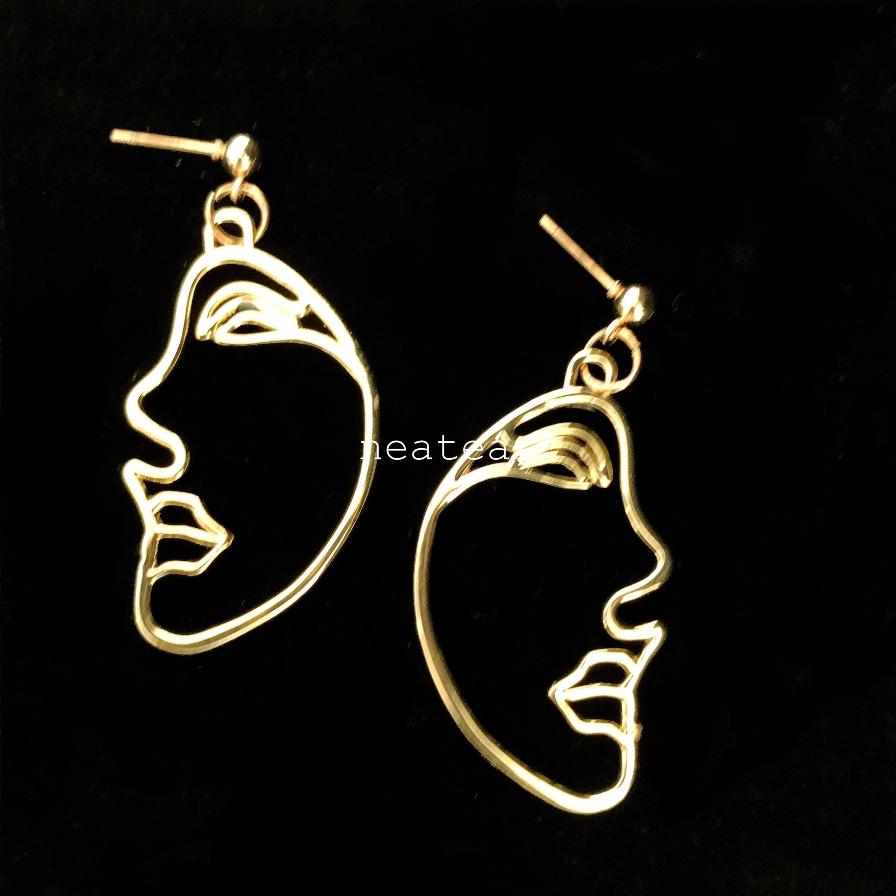 Neatear 2019 Face Earrings Delicate Fashion Simple Personality Women's | Украшения и аксессуары