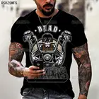 Футболка Мужскаяженская с 3D-принтом мотоциклетного черепа