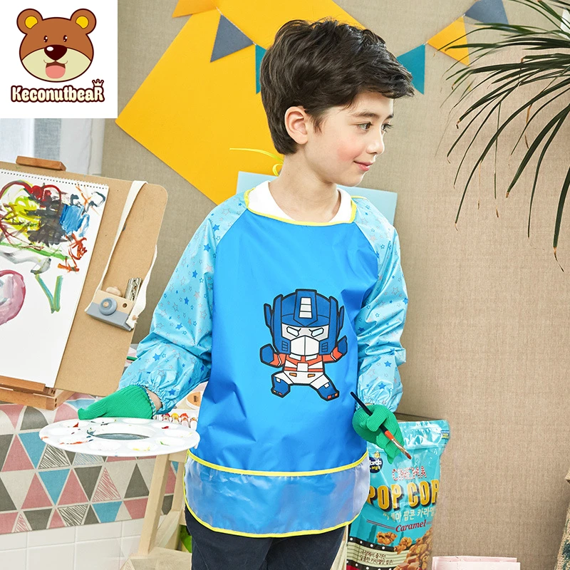 Детский водонепроницаемый фартук с длинным рукавом мультяшным единорогом | Дом и