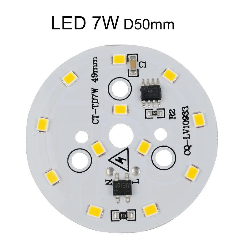 5 шт. новинка 220 В ~ 240 светодиодная плата SMD2835 3 Вт 7 9 12 интегрированный ic-драйвер