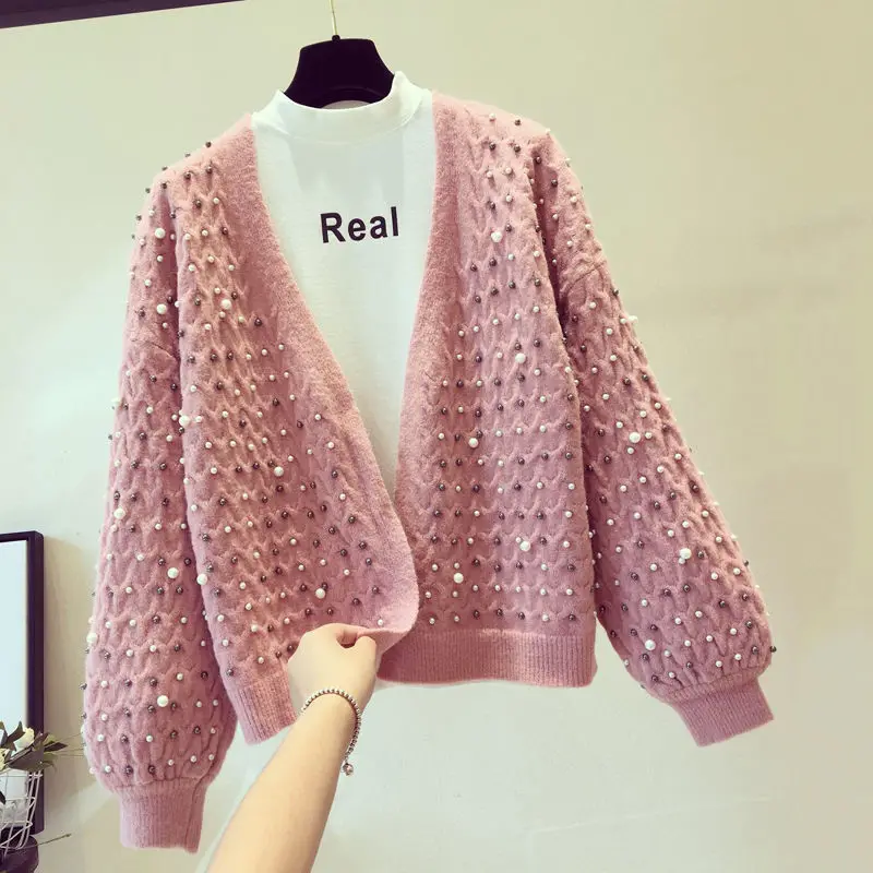 

Кардиган женский вязаный, с длинными рукавами, свободный, теплый, винтажный, Z247, 2021