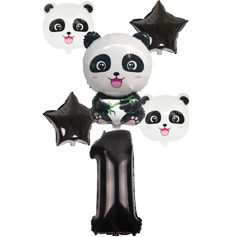 Cartoon Panda Foil Balloons Happy Birthday party supplies kids inflatable Classic Toys China Globos Children's Balloon | Дом и сад