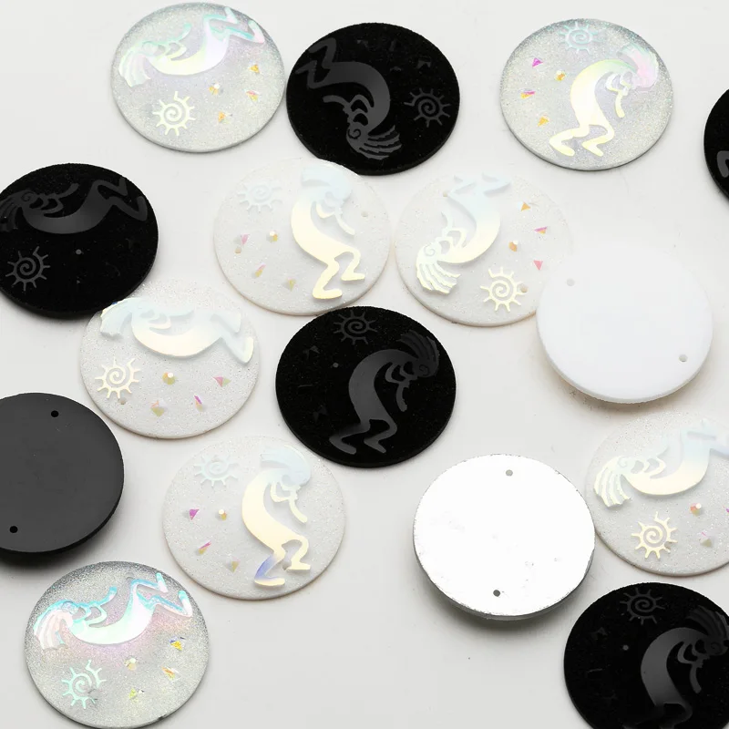 Taidian плоская обратная сторона смолы пришить Rhinstone для родного бисера серьги 20