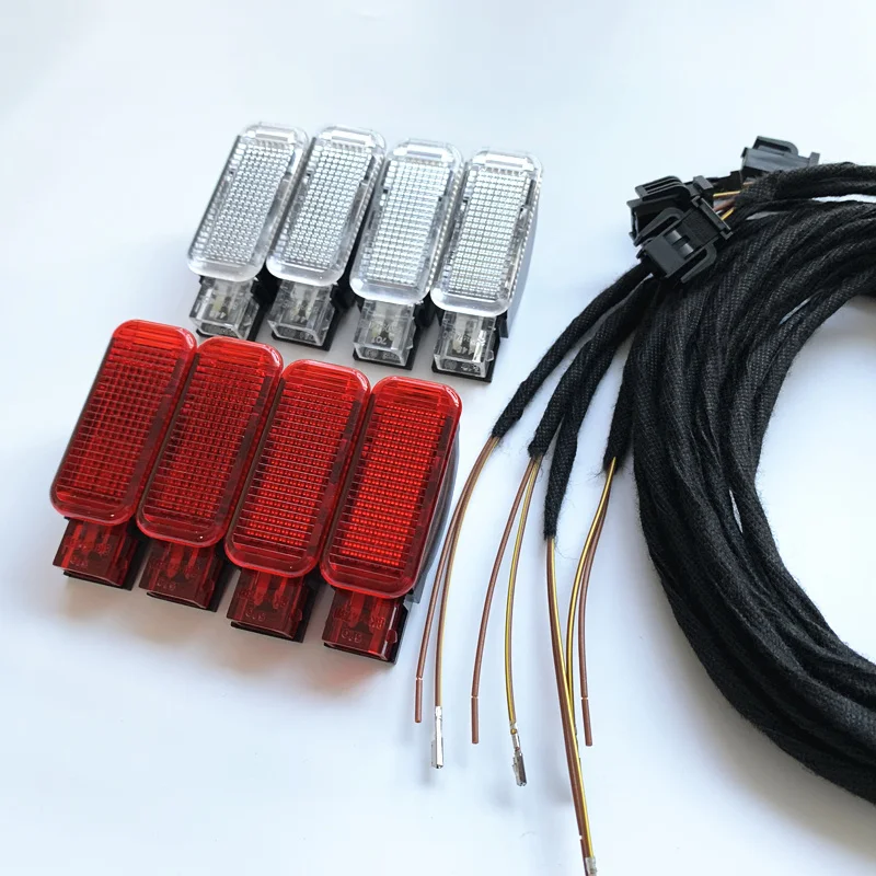 Предупреждение светильник лампа на дверную панель красная/белая 8KD947411 6Y0947411 для