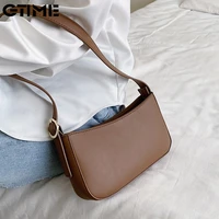 cute solid color small pu leather shoulder bags for women 2021 simple handbags and purses female travel totes lahxz 185