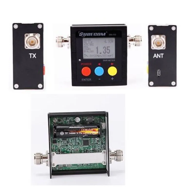 Surecom SW-102 Digital VHF/UHF 125-525Mhz Power &amp SWR Watt Meter и счетчик частоты SW102 для мобильного