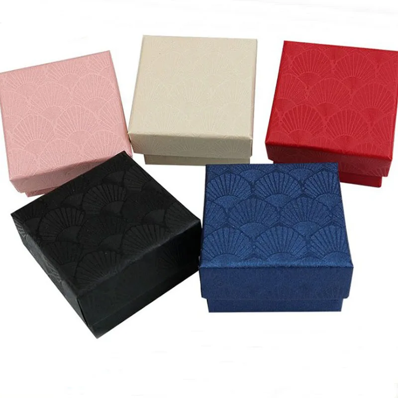 

5 цветов ---- квадратная коробка для сережек и колец 5x5x3 см, шкатулка для украшений, бумажная Подарочная коробка для ювелирных изделий, органай...
