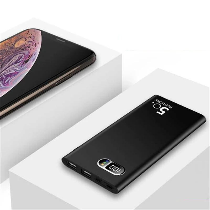 ultra thin power bank 50000mah high capacity external battery digital display outdoor travel must have for samsung xiaomi iphone free global shipping