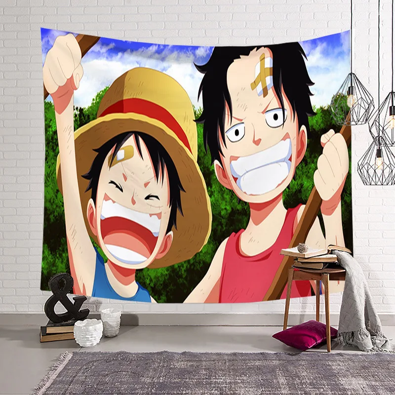 

ONE PIECE character pattern Funny cartoon Blanket Tapestry 3D Printed Tapestrying Rectangular Home Decor Wall Hanging style-3