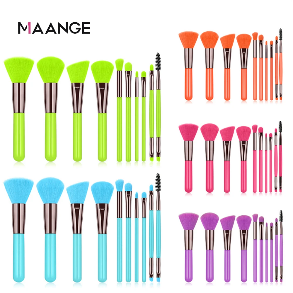 

MAANGE Pro 10 Pcs Makeup Brushes Set Eye Shadow Foundation Powder Eyeliner Eyelash Lip Make Up Brush Cosmetic Beauty Tool Kit