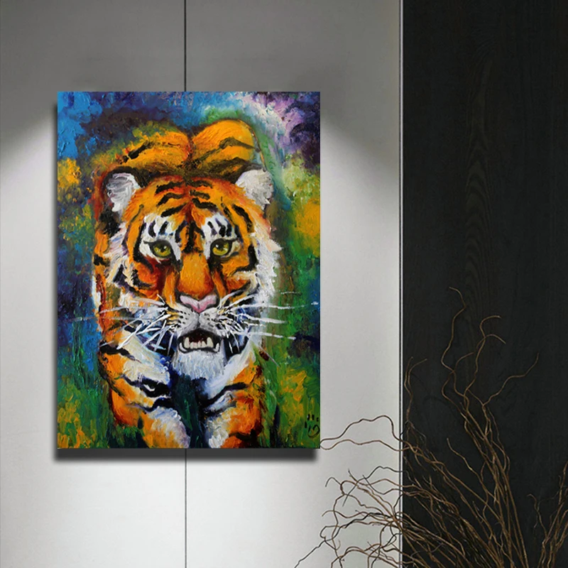 Тигра Настенная живопись на холсте картины для Гостиная стены Печать
