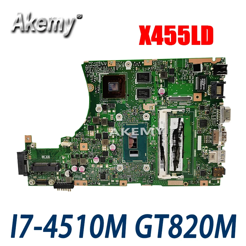 

Amazoon X455LD Laptop motherboard GT820M i7-4510M For Asus X455LJ X455 Y483L W419L W409L Test mainboard X455LD motherboard