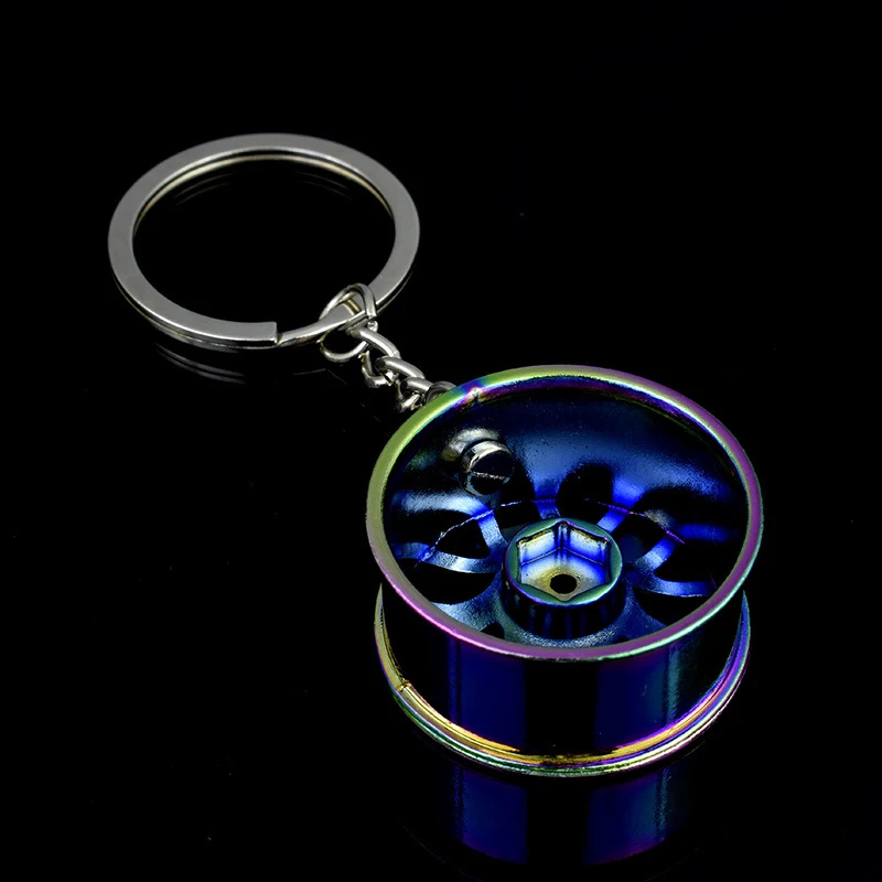 

Luxury Car Wheel Bag Pendant Bag Ornament Keychain Key Ring Alloy Auto Part Model Keyring Hub Turbo Keychain Bag Accessories