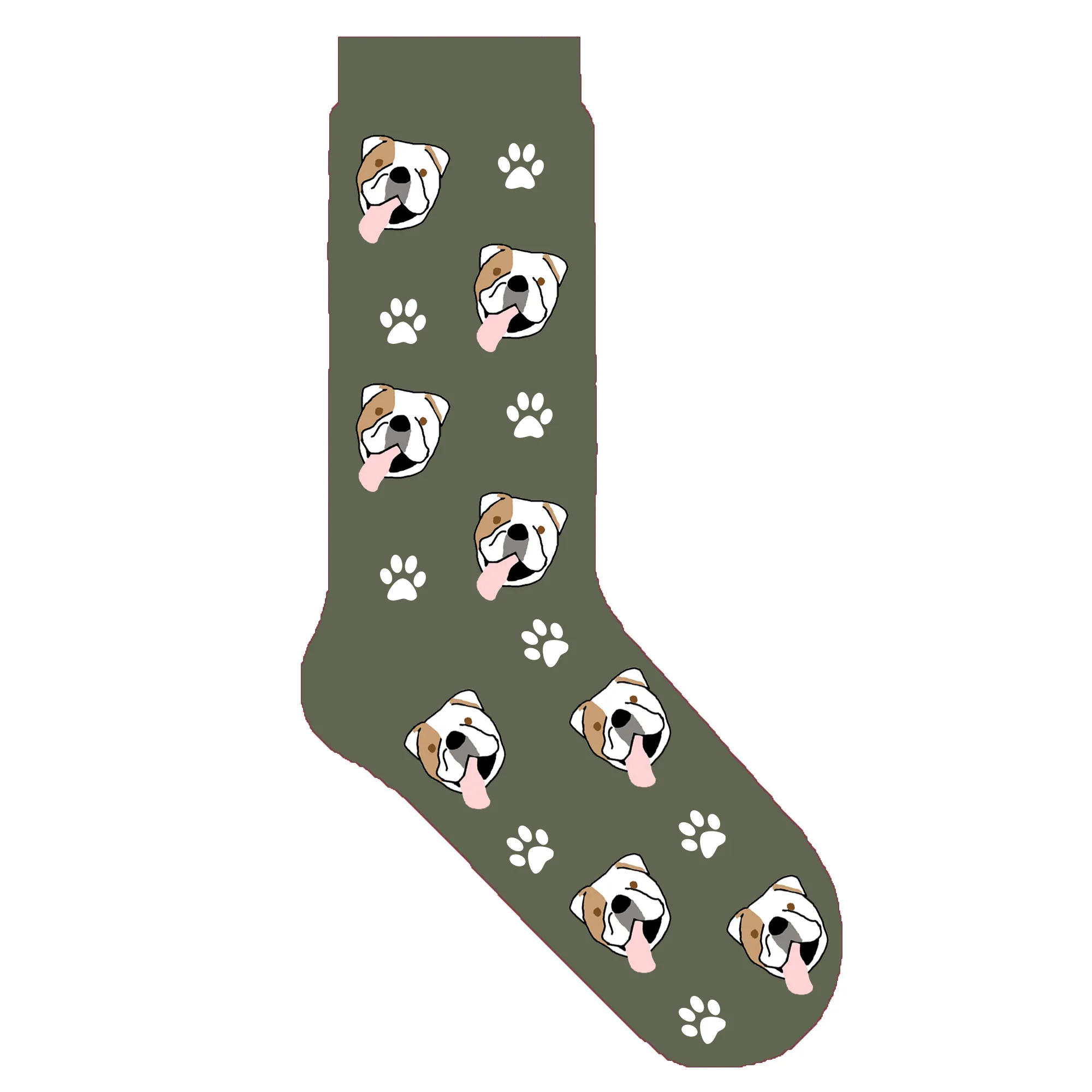 Bulldog paw sock Забавная собака породы бульдог, подарок, Веселые носки с бульдогом, оригинальная собака, тема, подарок для мамы, папы, 50 пара/лот, унисекс, ЕС, 38-44/ЕС, 35-39 - Цвет: Bulldog paw sock
