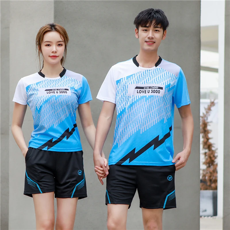 2020 рубашки для бадминтона спортивные шорты мужчин и женщин быстросохнущие