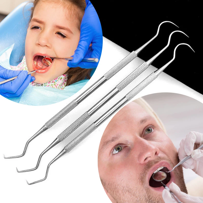 

1PCS Stainless Steel Dentist Teeth Clean Oral Hygiene Explorer Probe Hook Pick Dental Tools Products