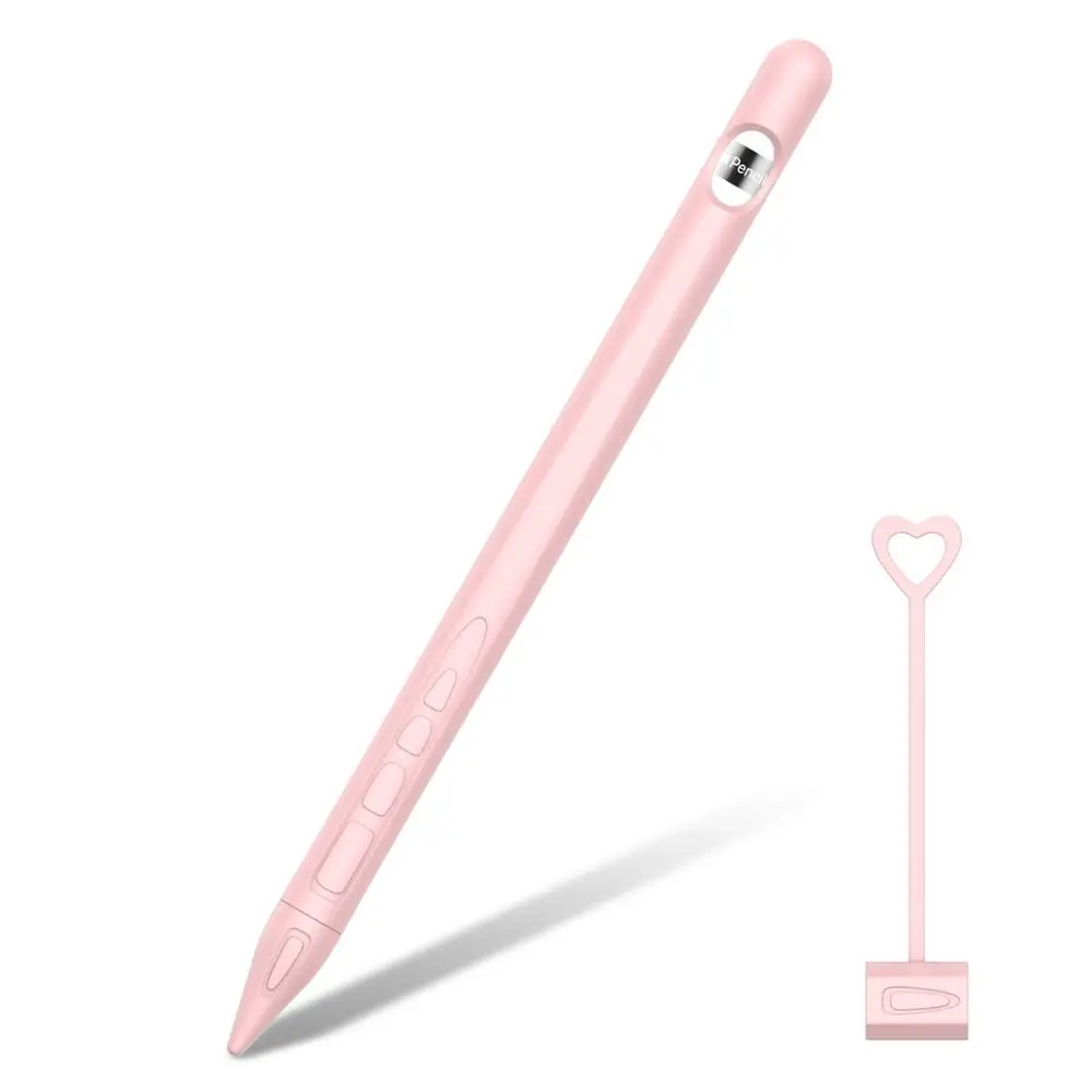 pink 4 в 1 силиконовый чехол для Apple Pencil 1 для iPad Tablet ручка-стилус Защитная крышка рукава противоскользящая - Цвета: pink
