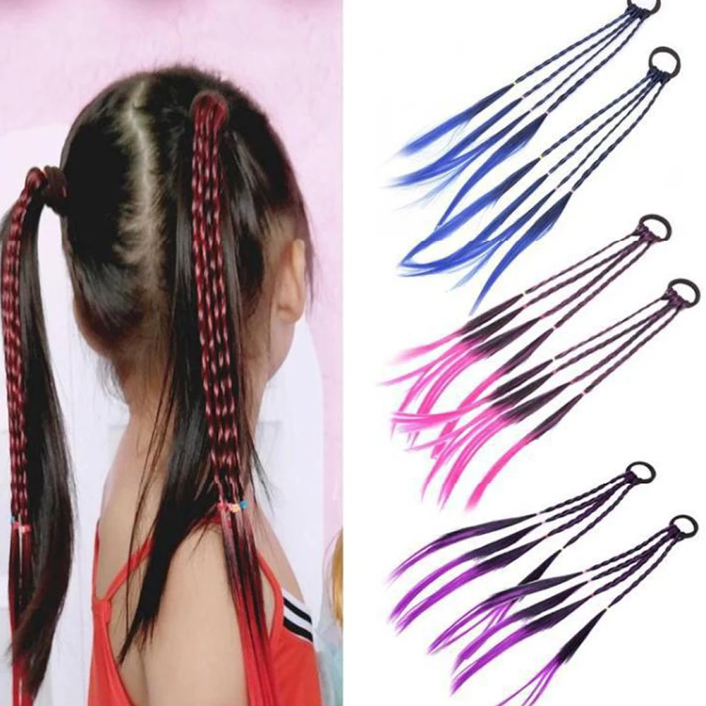

Hair Clip Fake Braid Hair Headband Synthetic Natural Braiding Hair 45cm Long for Girls Hair Ornaments Hair Accessories