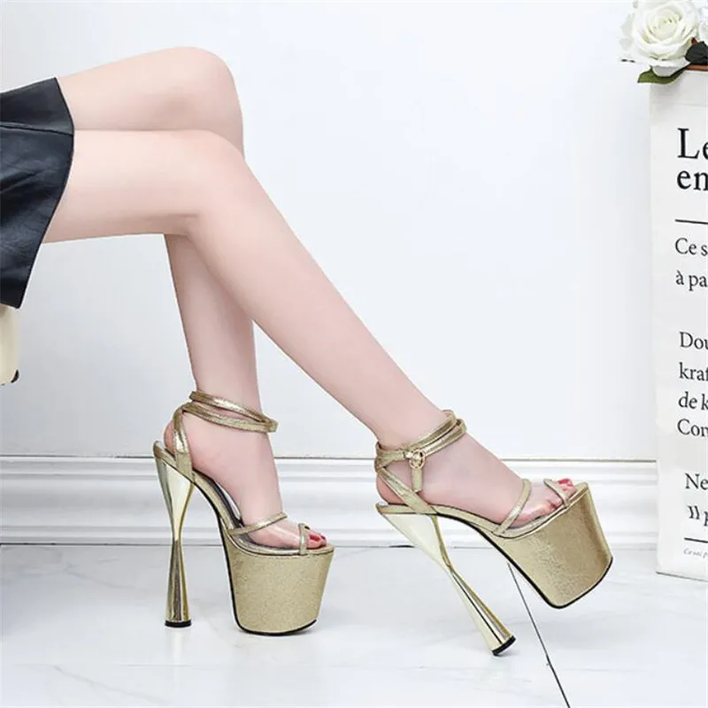 

New pattern Women's sandals heels model Star ladies shoes Summer 19CM Pumps Sexy Fashion Show 3-11 12 MAIERNISI