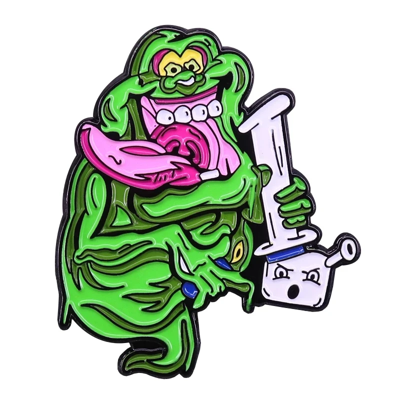 Брошь с изображением героев мультфильма Ghostbusters Slimer Stay Puft Marshmallow Man Bong Rip Stoner |