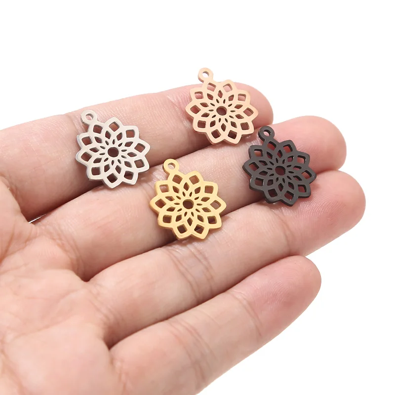 Винтажные Ювелирные изделия из нержавеющей стали подвески шармы плоские круглые