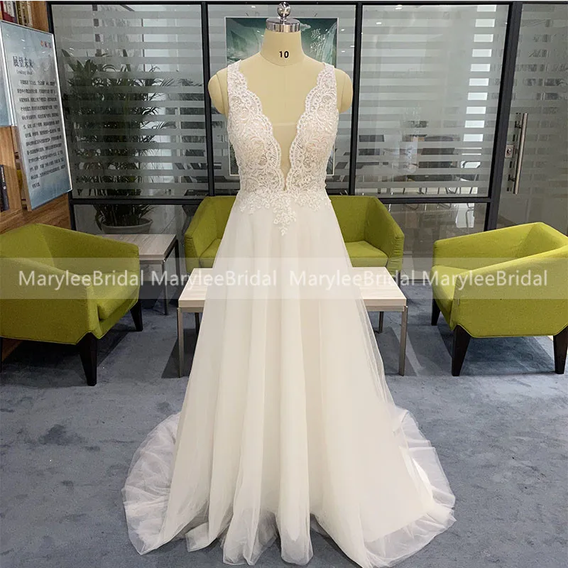 Женское пляжное свадебное платье без рукавов ТРАПЕЦИЕВИДНОЕ белое летнее в