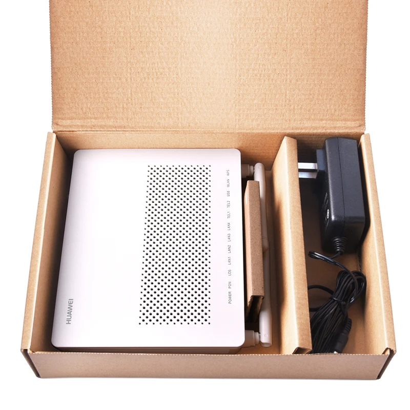 

Free Shipping 5pcs/lot 4GE+2TEL+USB+WIFI 4 port ge ont wifi fiber optic gpon onu modem HG8245H gpon onu