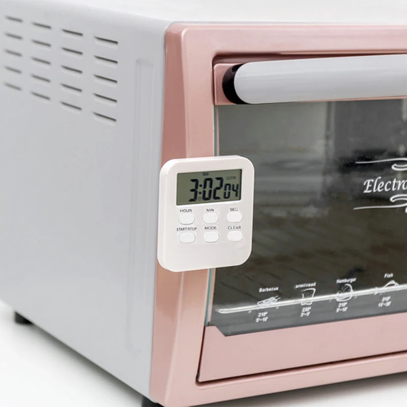 24 часовой таймер магнитный ЖК цифровой кухонный обратного отсчета Секундомер