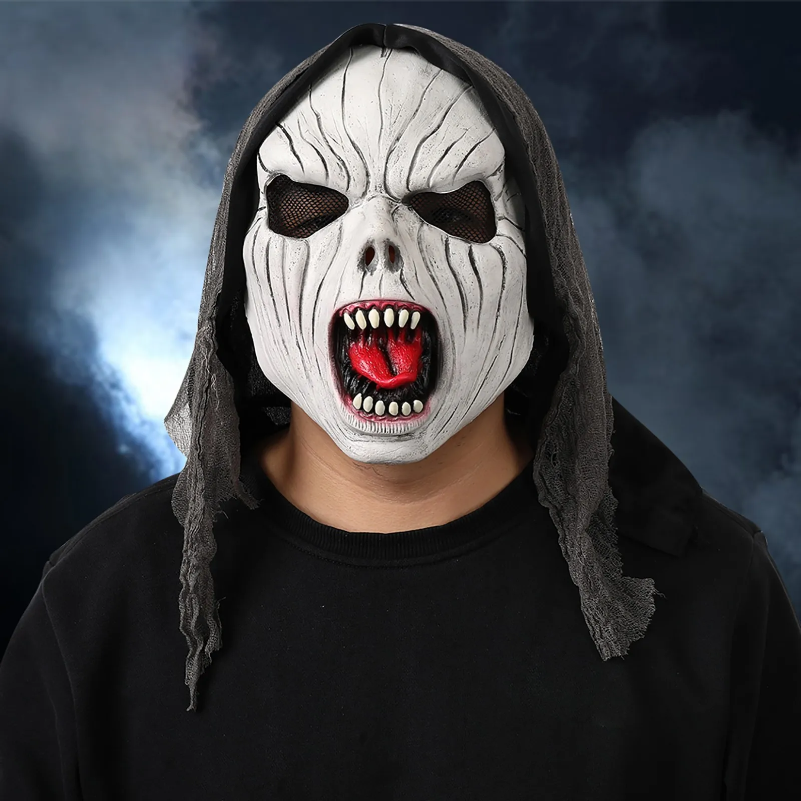 

Halloween Adult Horror Masks Hideous Scary Mask Atmosphere Party Scary Costume Props Spoof Masks Face Cover Creepy Party Decor