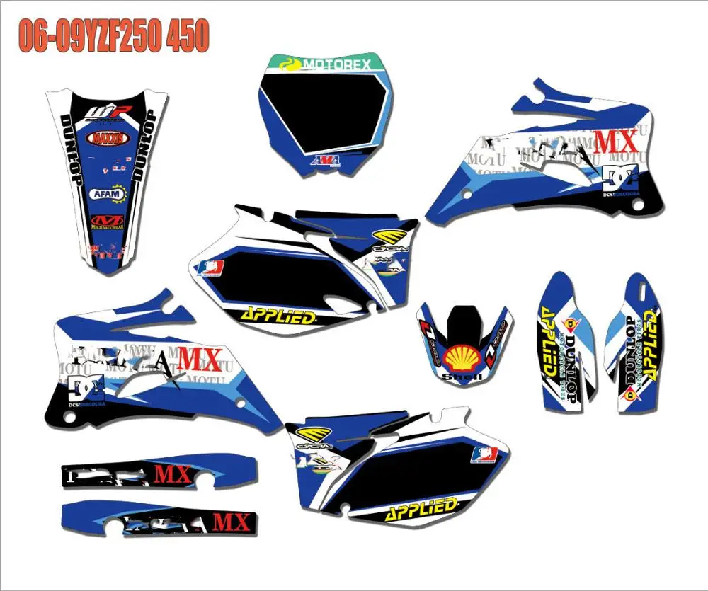 Бесплатные Индивидуальные графические наклейки для мотоциклов украшения Yamaha