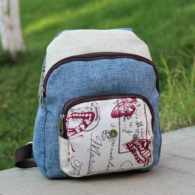 

Fashion national string appliques women shopping backpacks!Hot prints lady Casual zipper&hasp backrack All-match canvas backruck