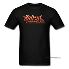 Мужская футболка Fallout, черная футболка с принтом в стиле панк и буквами для мальчиков, хлопковые топы flout 4 Guys, 2019