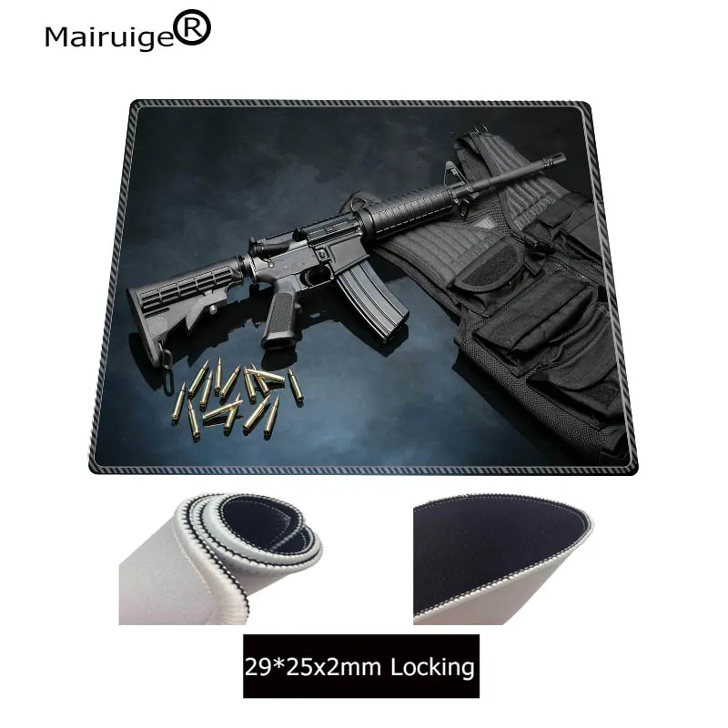 Большой Противоскользящий коврик для мыши Mairuige Gun из натурального каучука