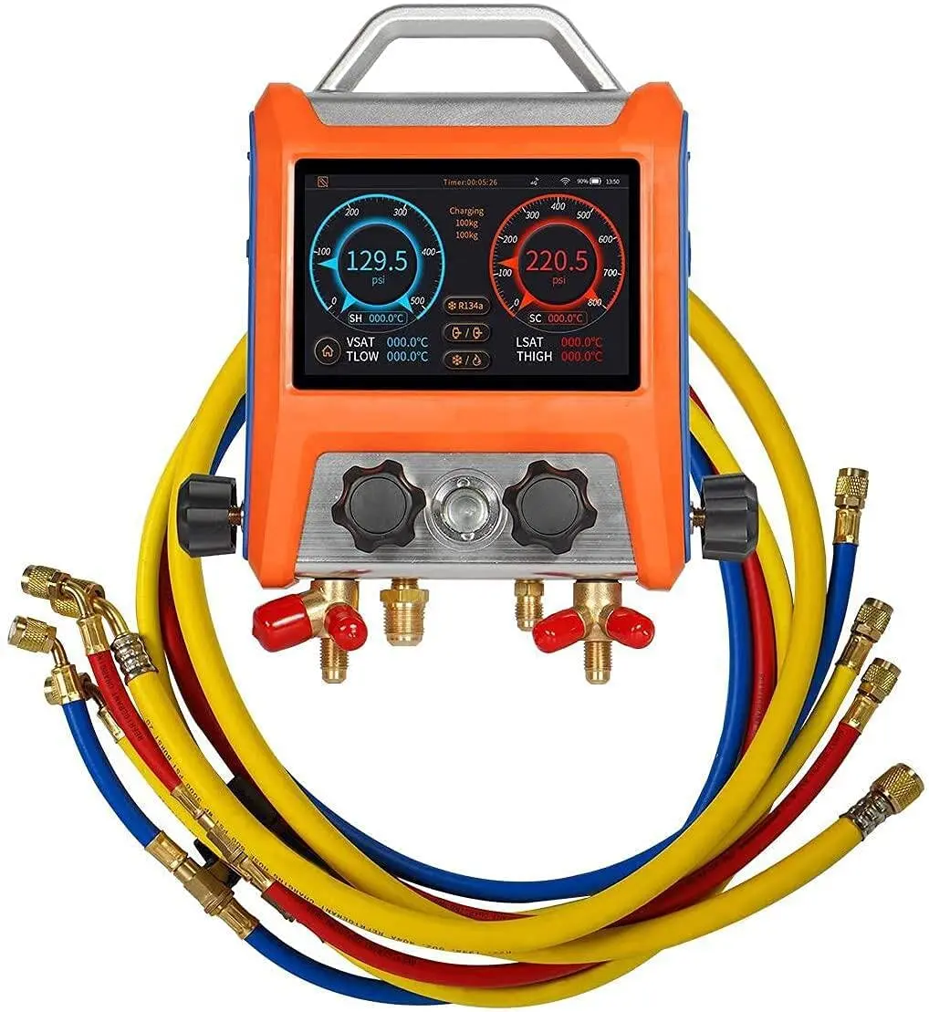 Умный 4-клапанный цифровой флэш-датчик Elitech с сенсорным экраном 5 дюймов и Bluetooth -