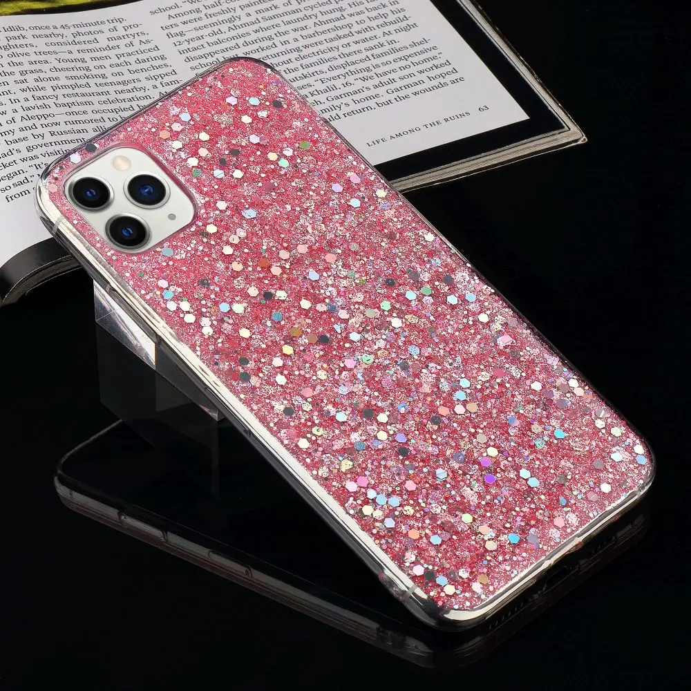 LAPOPNUT Блестящий силиконовый чехол для телефона IPhone 12 Mini 11 Pro Max X Xr Xs 7 Plus 8 6S 6 5 5S