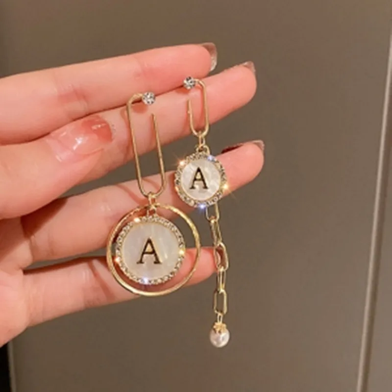 

2021 New Arrival Luxury Korean Fashion Big Letter A Jewelry Earrings Charming Earrings For Women Studs Designer Party Wedding
