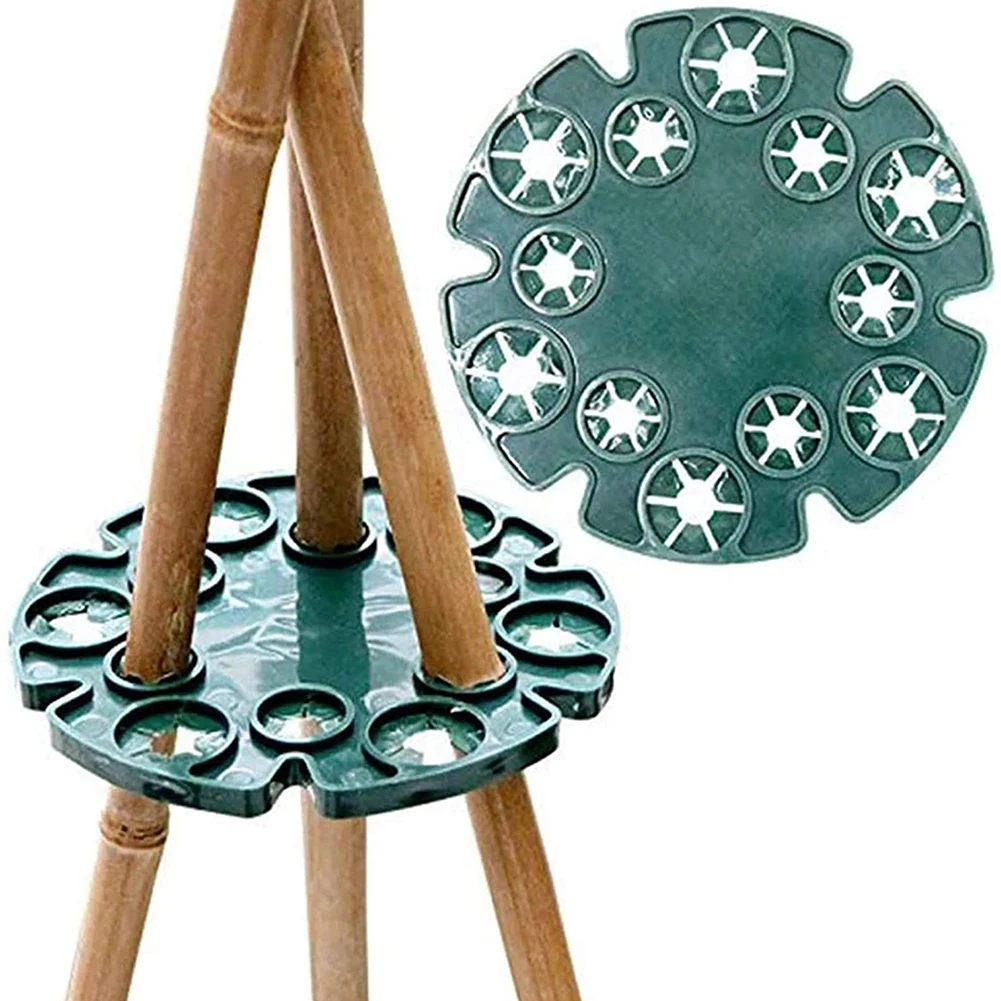 

2/5Pcsc Bamboo Cane Support Fixed Frame Climbing Pergola Planting Holder Peas Beans Cucumbers Round Flower Bracket