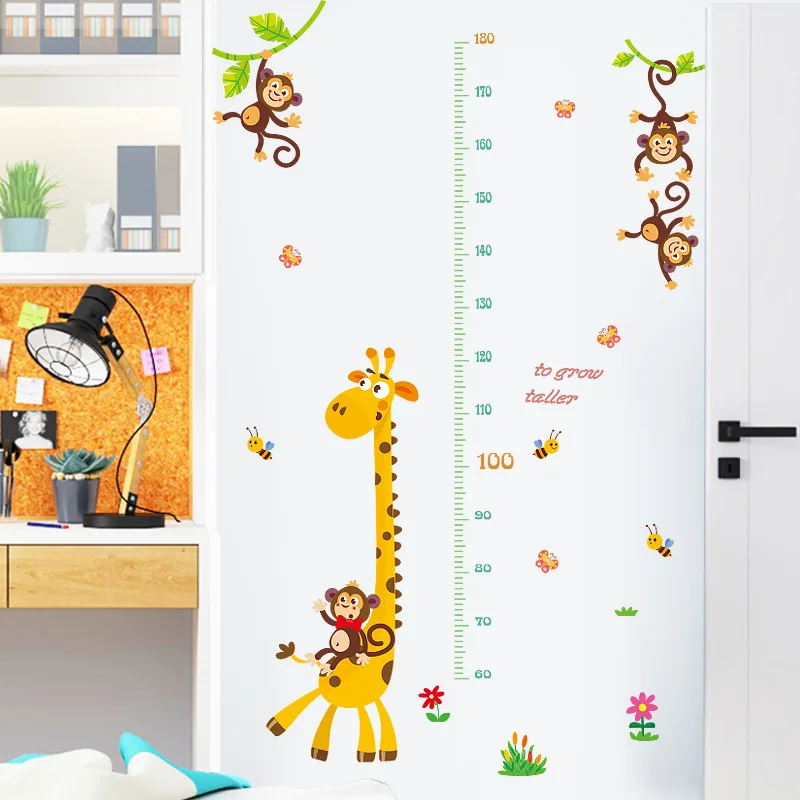 

Giraffe cartoon children's room bedroom kindergarten corridor hallway wall Removable Wall Stickers