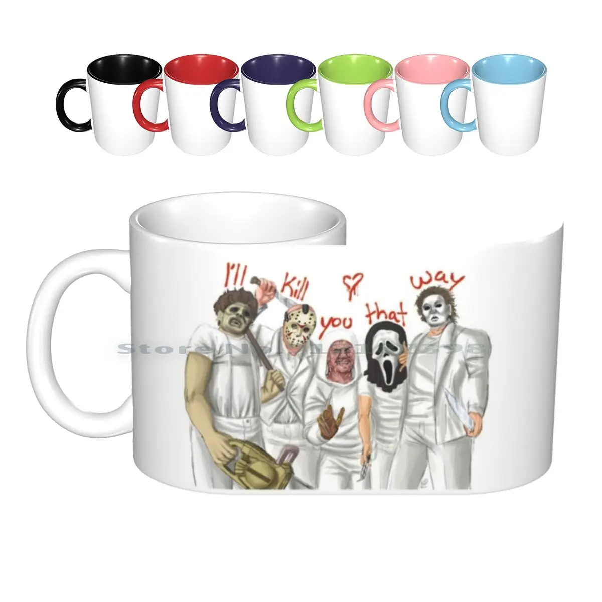 

Керамические кружки Slashstreet для мальчиков, кофейные чашки, Кружка для молока и чая, кружки-лодочки, уличные Ужасы для мальчиков, креативный тр...