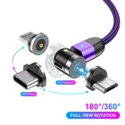 Магнитный USB-кабель Lovebay с поворотом на 360  + 180 , 2 м, зарядное устройство с микро-usb типа C, кабель для быстрой зарядки iPhone 13 и т. Д.