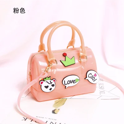 Pink Flower Новинка, силиконовая летняя милая сумка для конфет, желе, Женская Повседневная Сумка-тоут, женская сумка через плечо, пляжные сумки, сумка для девушек - Цвет: Pink Flower
