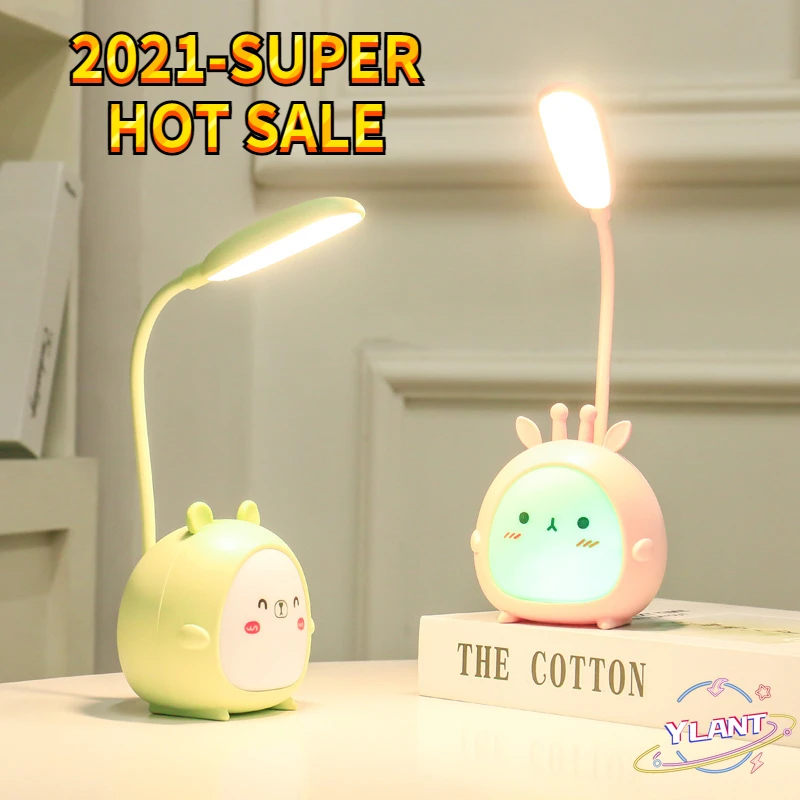 

LED Desk Lamp USB Rechargeable Three-speed Dimming Cute Dormitory Learning Reading Desk Lamp Eye Protection Bedroom Night Light