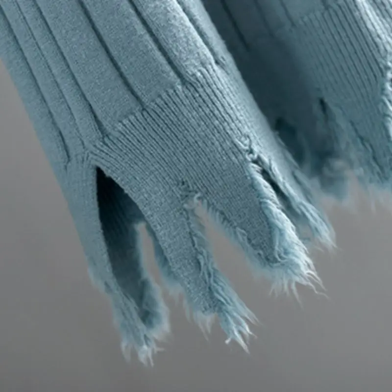 GIGOGOU эластичный высокая талия шикарный женский свитер юбки зимние в рубчик