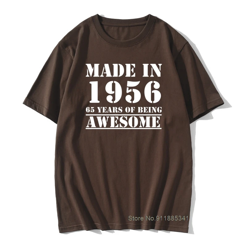 

Vintage Made in 1956 Graphic T-Shirt 65th Birthday Gift Pre-Cotton TShirts Male T-Shirt oversize Daddy Grandad Tops Tee