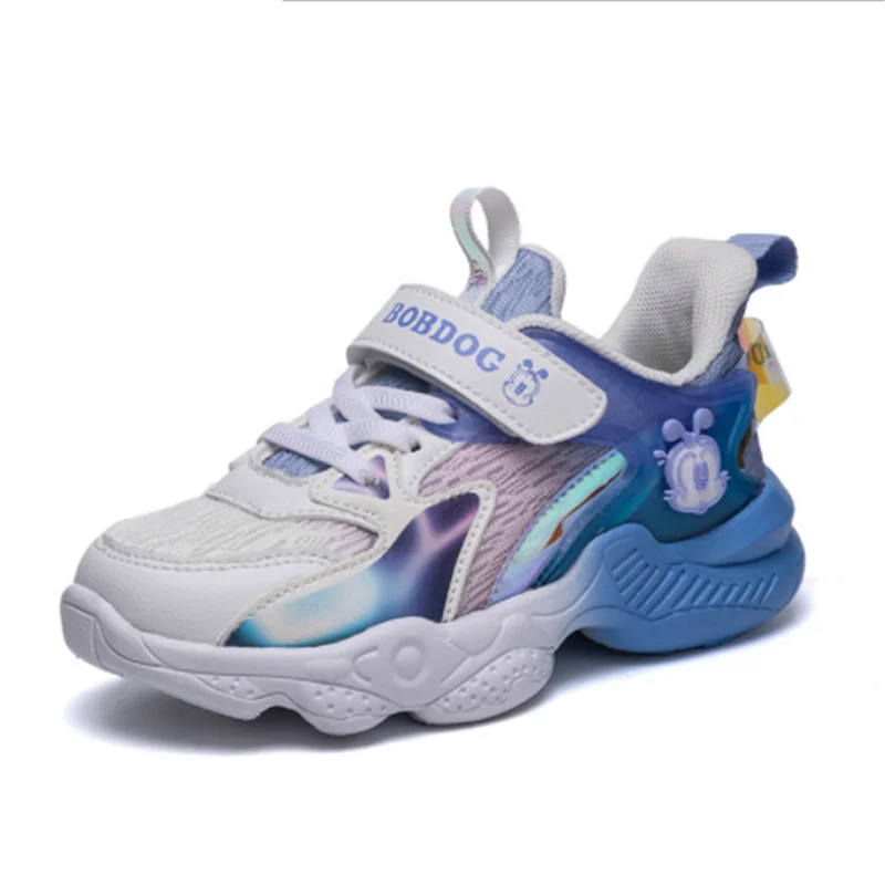 

2021 New Spring and Autumn Kids Shoes Girls Running Sneakers Casual Breathable Fashion Pink Platform Light Hiking Shoes