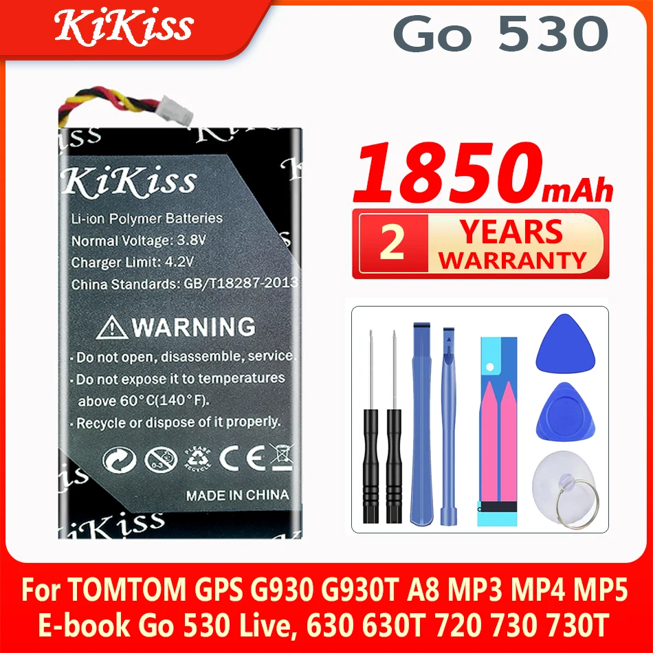 

KiKiss 1850mAh Replacement Battery For TOMTOM GPS G930 G930T A8 MP3 MP4 MP5 E-book Go 530 Live, 630 630T 720 730 730T